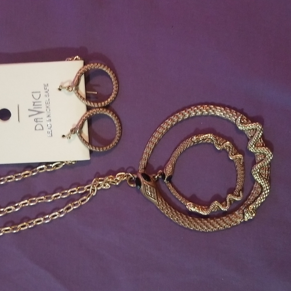 Snakes necklace and earings set